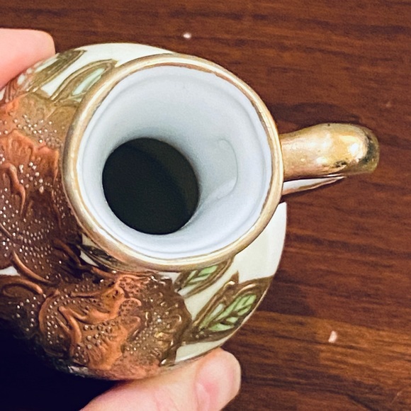 🌟2xHP🌟ANTQ 1920-30s Gilded Porcelain Ewer (Decorative Pitcher) Shofu of Nagoya - Picture 8 of 11